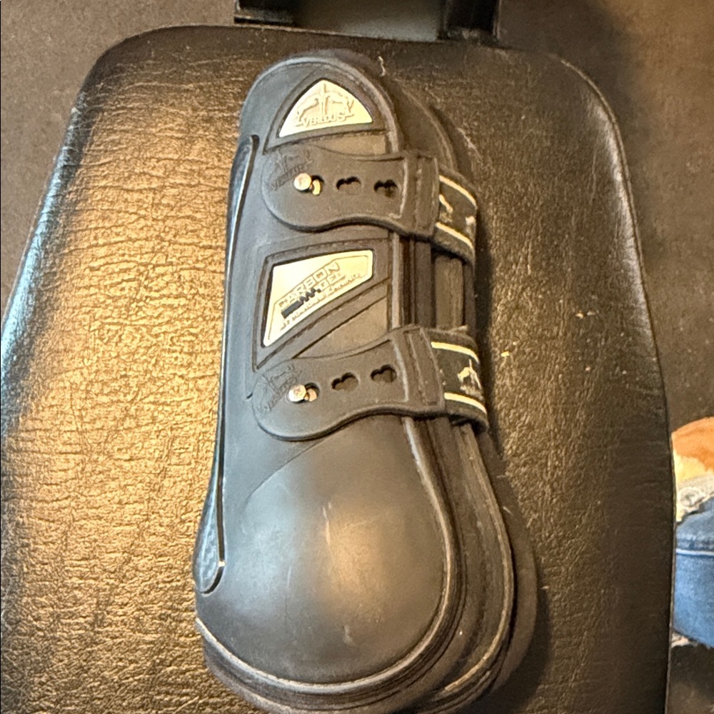Black Equine Sports jumping  Boot with Double Straps